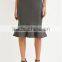 2015 High fashion skirt designs fluted pencil skirt for women