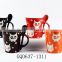 340cc stoneware gift coffee mugs with dot and spoon in hand