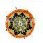 Yellow Hand Embroidered 17" Ottoman Pouf cover Home Decor Art Ethnic Suzani Pouf Cover Ottomans Indian home decor art