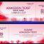pvc event swing thermal paper tickets printed
