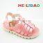 PU Leather Flat Girl Sandal Made in China