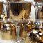 one set 7pcs or 12pcs pure gold quartz crystal singing Grail bowl with handle or stand