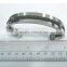 Stainless Steel Bangle with Leather on the middle