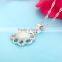 Opal Jewellery White Stone Pendant Necklaces Silver Chain SPI002W