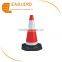70cm Reflective Rubber Traffic Cone With Reflective Tape
