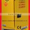 Acid and corrosive safety cabinet with stop spills fast function