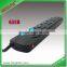 5Way multi socket extension cord with individual switch and light power extension socket