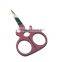 Wine red rubber blasting pattern cosmetic scissor