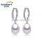 Fashion fancy pearl earring AAA 8-9mm drop stud freshwater pearl earring