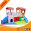 Plastic slide and mushroom playhouse children sports and fitness equipment