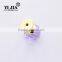 Gold Zinc Alloy Violet Amethyst Glass Cabinet Knob