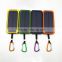 Waterproof portable 12000mah solar charger for mobile phone 5v 2a