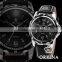 Fashion Orkina Mens Black Dial Analog Sport Quartz Wrist Watch
