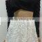 Fashion White Patchwork Purple Draped Lace Bow Boat Neck Long Sleeve Dress