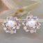 2015 Top Sale Flower Earring With Pearl