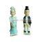 Santa and Snowman bride and groom ceramic Salt and Pepper Shaker Set wedding favors