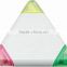 Triangle 3 colors in 1 highlighter for promotion triangle shape items gifts clear highlighter pen/triangle for trampoline