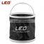 LEO Foldable Portable Canvas Fishing Pail Bucket Folding Outdoor Equipment Fishing Bucket Fishing Equipment 3 Colors