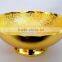 Gold and silver plated brass bowl for home decoration wedding gift