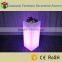 45*45*110cm square tall PE plastic outdoor LED light up flower pot for garden decor