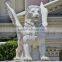 Large Animal Stone Carving Marble Life Size Winged Lion Statue WLSM-4001