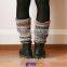 Fashionable Super warm Silk mix, Multi color leg warmer Made in japan