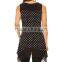 latest polka dot blouse design Black & White Polka Dot Flowy breezy Tank