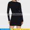 Guangzhou garment cheap factory short knit dresses party with long sleeves for women wholesale 2016