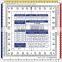 Kearing High Quality Flexible Plastic Square protractor Naviation plotters for pilots # KPP-8