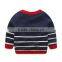 Latest brand kids boy pullover cartoon striped cotton sweater
