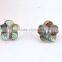 Mix natural abalone shell hoop earrings coconut mosaic earrings round hollow paua shell earrings
