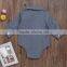 Amazon hot selling boys clothes cotton linen polo collar long sleeves comfortable custom baby romper