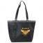 Slant Pocket Tote Bag - features a full top zipper closure, side mesh pocket and comes with your logo.