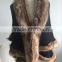 Acrylic luxury top quality faux fur scarf knitting machine shawl