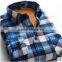Latest shirt designs for men 2016 plaid flannel cotton windproof warm comfortable men's dress shirt