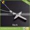Cross Blue IP Multi CZ Layered 316L Stainless Steel Pendant