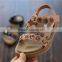 B21385A Korea Girls Suede Leather Diamond Princess Comfortable Sandals