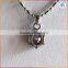 new designs plated 14k silver fashion wedding zircon stone charm jewelry necklace