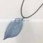 2017 New Colors Fashion Women Gold Natural Real Leaf Pendant Necklace