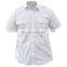 Men's Light Blue PolyCotton Short Sleeve Work Shirts With Epaulet