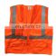 Cheap 100% polyester reflective safety vest with porket