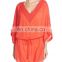 C104 Embroidered Cover-Up Tunic Beachwear