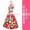 New arrived lady casual clothing dress flower print fashion dress for sale