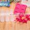 hot selling food grade material PP ice cream DIY tools, rectangle shaped rubber ice cream mould