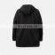 Casual Outwear Lightweight Hooded Men's Wool Toggle Coat Black