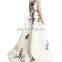 Hot sale Elegent One Shoulder Floral Embroidered faille long evening dress with asymmetrical hem design