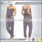 2016 new arrival camie printed ladies casual viscose fitness jumpsuit