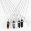 The Bulllet Six Natural Stone Crystal Pendant Necklace