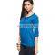 Blue Pintucks And Ruffle Top CHEFON Simple elegant long sleeve pintuck pleats pictures of blouses models 2015 CHEFON Simple eleg