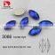 Horse eye shaped large sew on rhinestones for wedding dresses